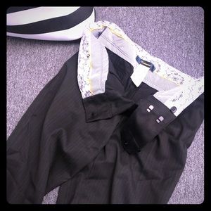 Black pants with blue pinstripe (tags still on)